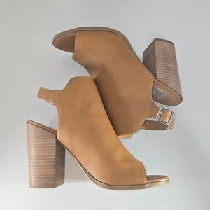 Tan Block Heel Sandals